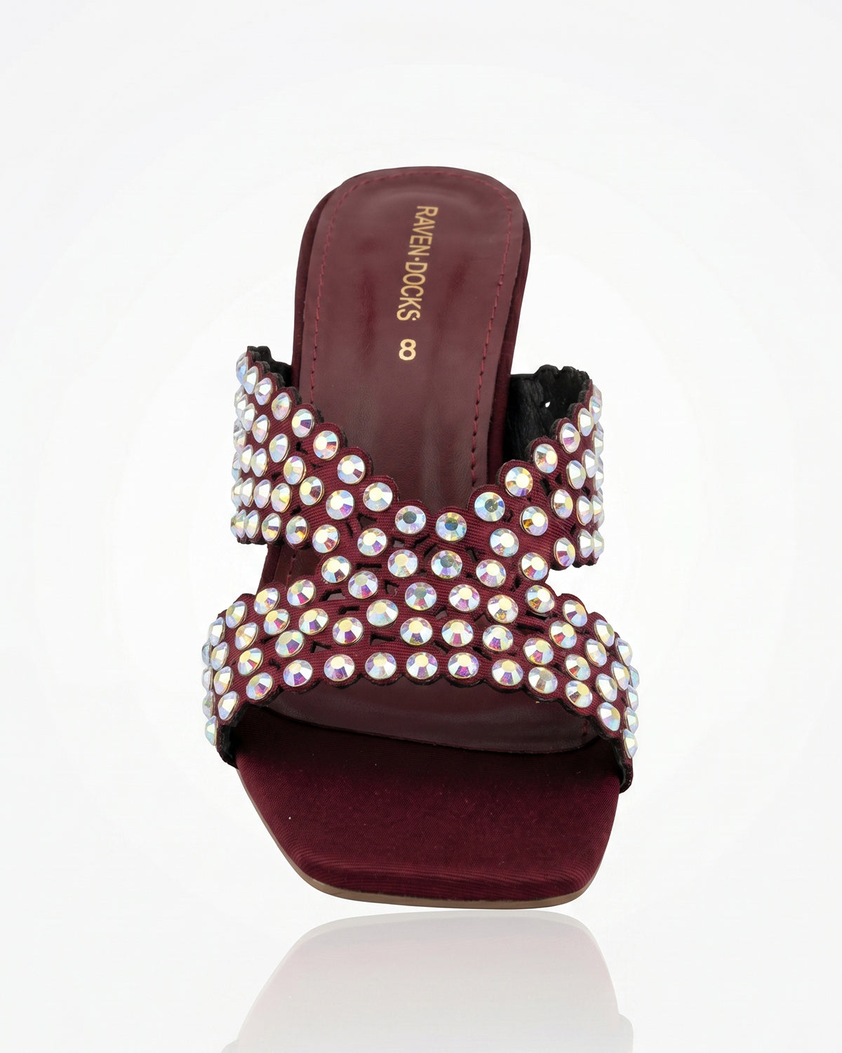 Maroon Midnight Crystal Luxe Mule