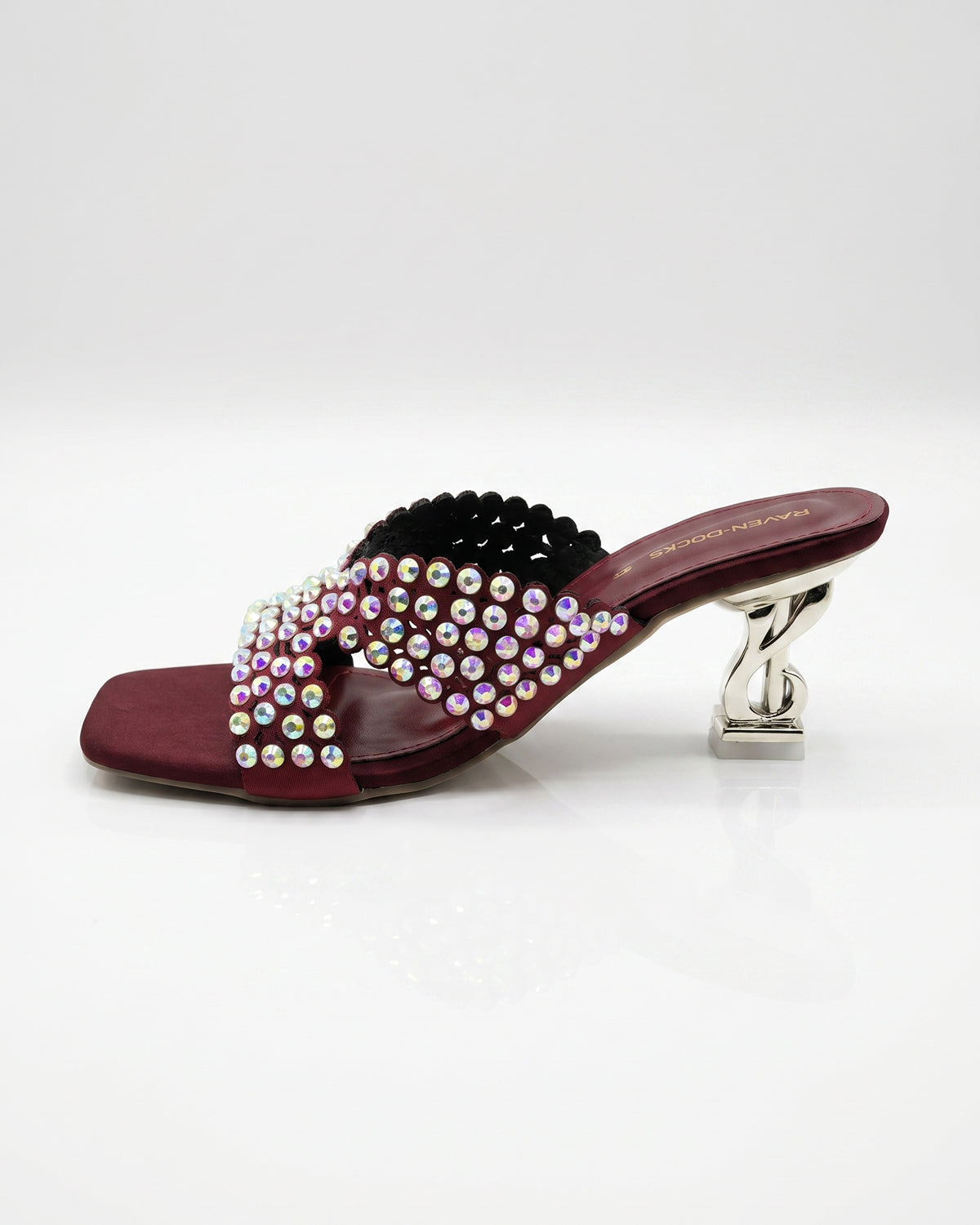 Maroon Midnight Crystal Luxe Mule