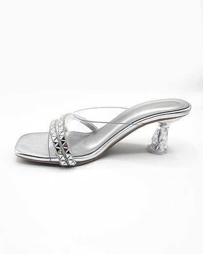 Moonlight Glass Mule (Silver)
