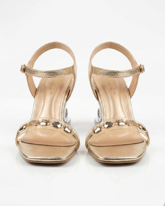 Royal Gold Emblem Sandals