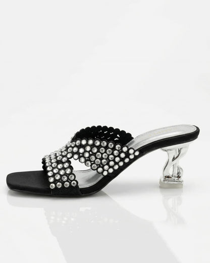 Midnight Crystal Luxe Mule