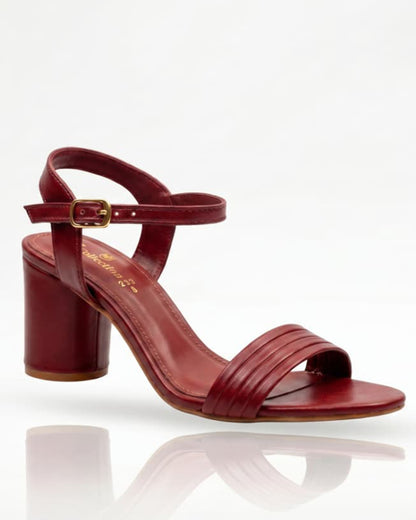 Maroon Strappy Sandals