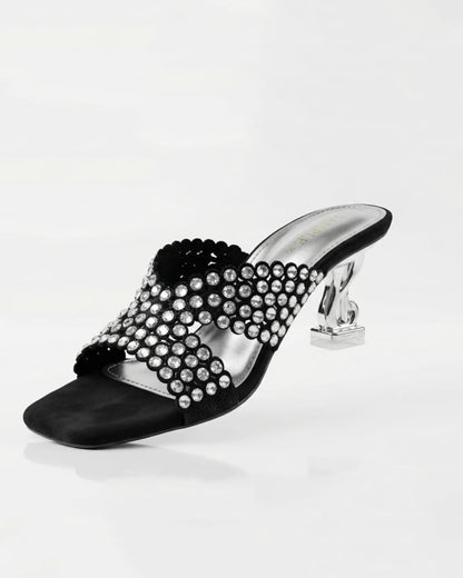 Midnight Crystal Luxe Mule