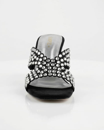 Midnight Crystal Luxe Mule