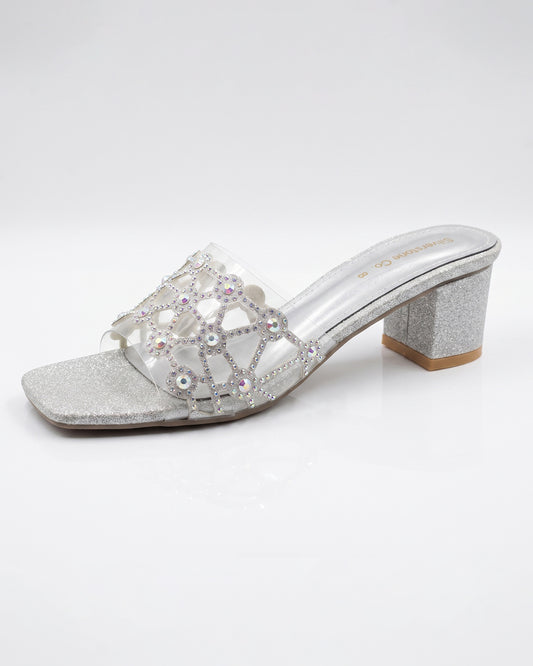 Silver Stardust Mule