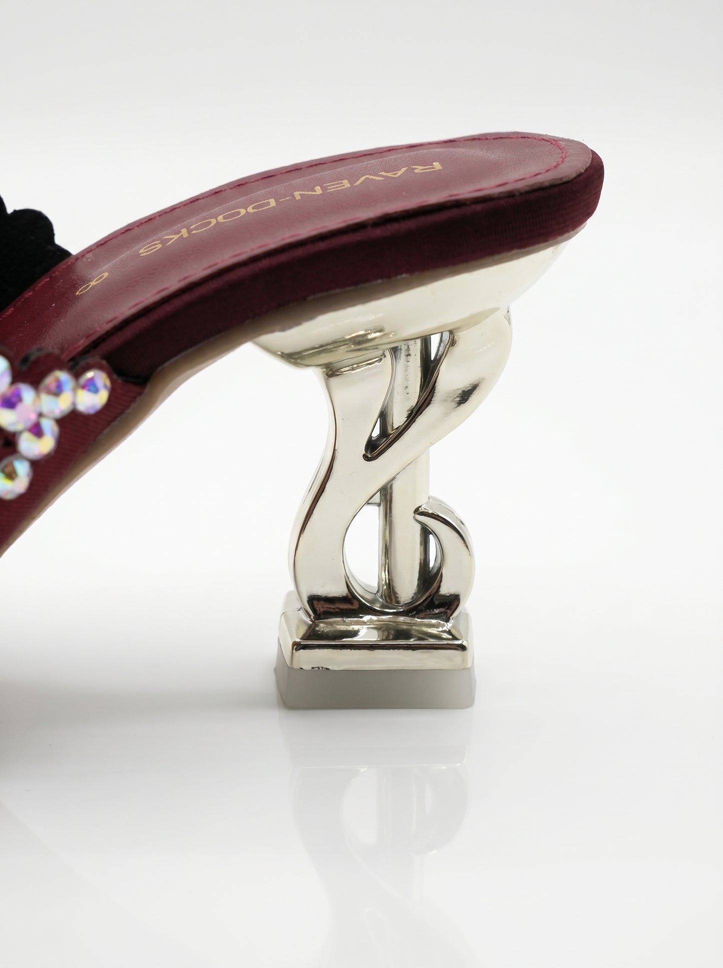 Maroon Midnight Crystal Luxe Mule