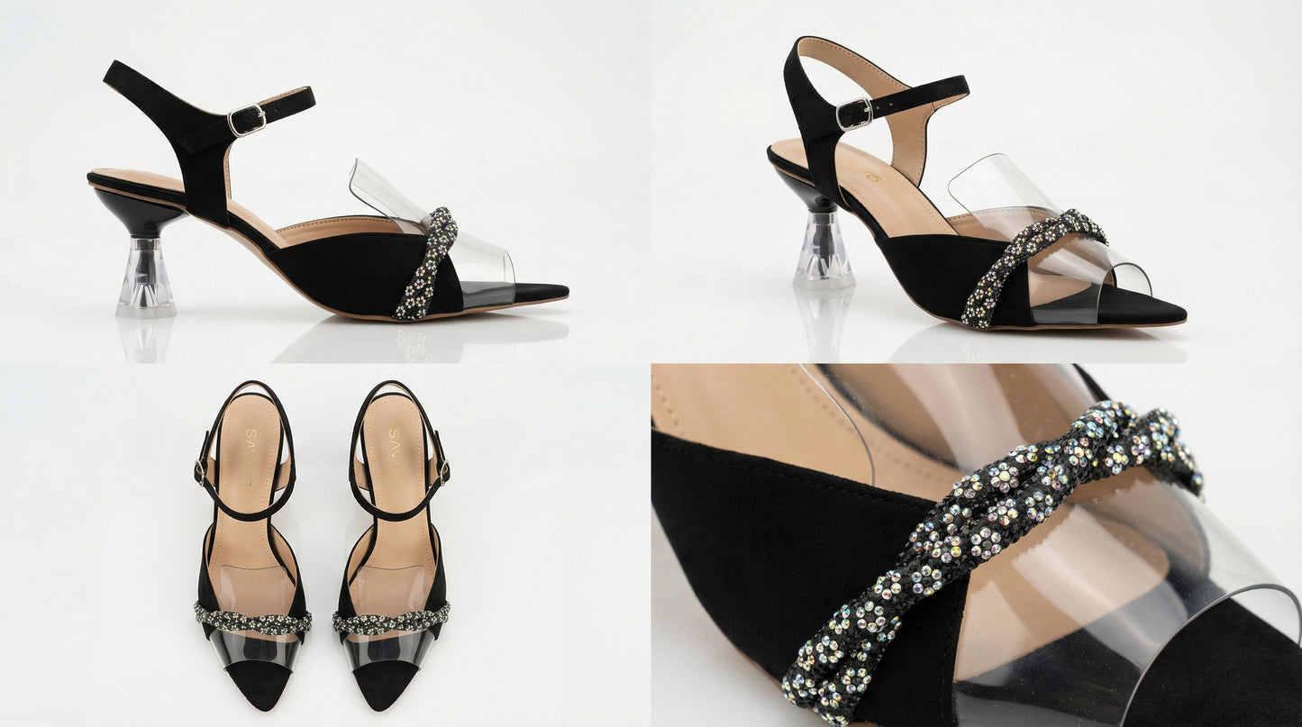 Black Strappy Sandals